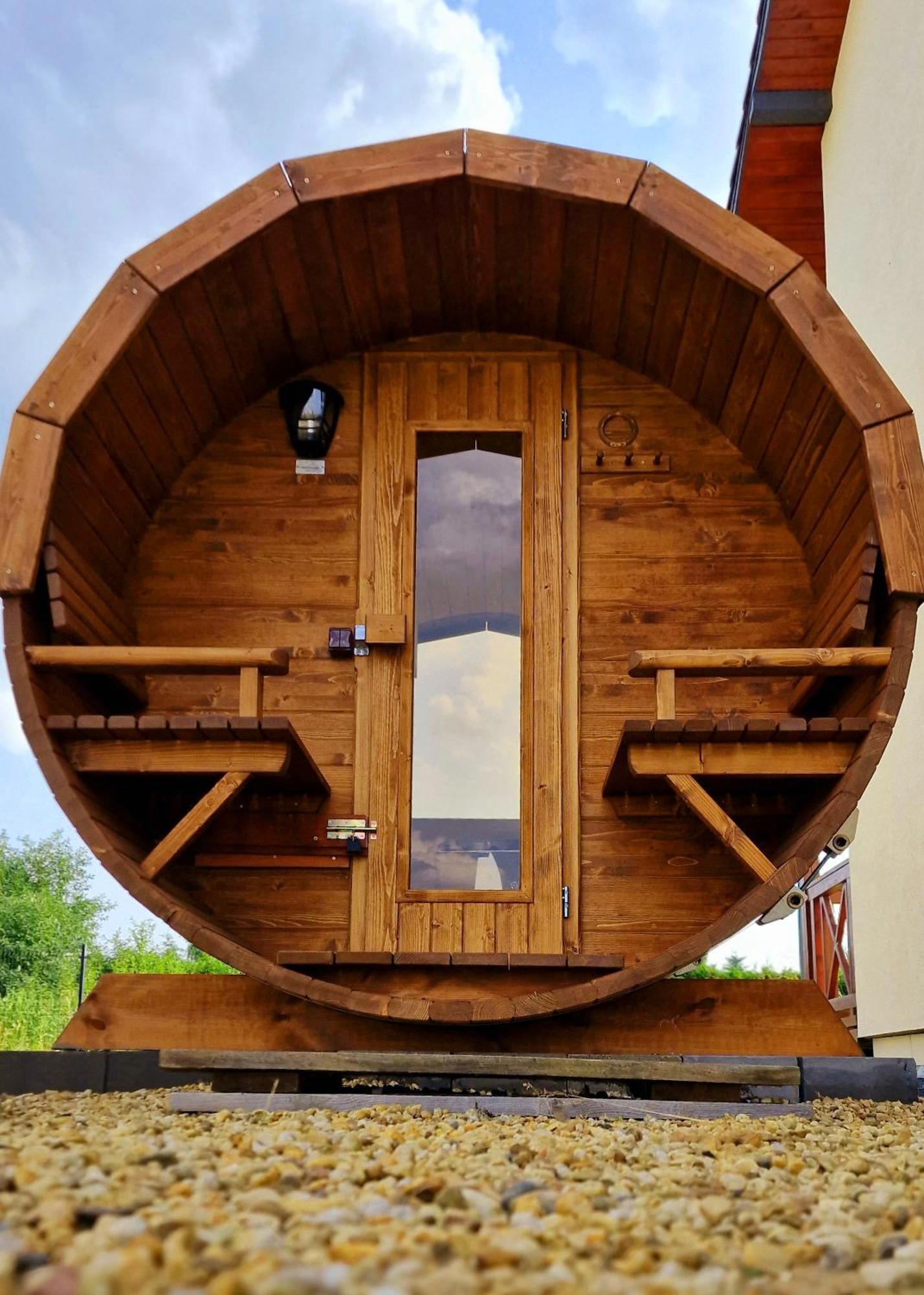 Boutique Odyseja & Spa Ciechocinek Buitenkant foto Barrel sauna